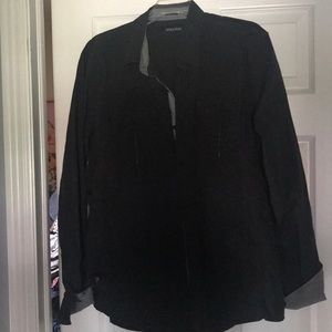 Buckle black dress shirt men’s large